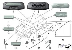 BMW original LED para luz interiorMini Paceman R61 (63319270505) (63319270505)