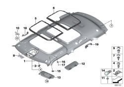 Original BMW Sonnenblende ohne Label rechts SCHWARZ (51167392714)