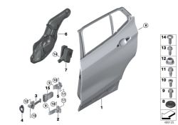 Original BMW Tülle Türbremse hinten  (51227456343)