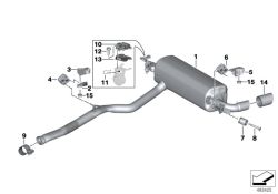 Nachschalldämpfer mit Abgasklappe 