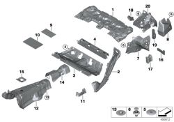 Original BMW Schallisolierung Seitenwand hinten li.  (51487387517)