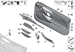 Original BMW Blende Verriegelungsknopf rechts  (51419890060)