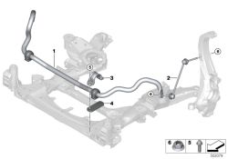 Stabilisator mit Gummilager vorn 