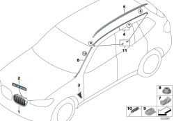 Ziergitter Front links X4M Competition