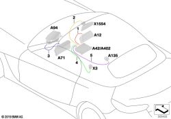 Original BMW Verbindungsleitung Headunit High - CID L= 1765mm (61118717998)