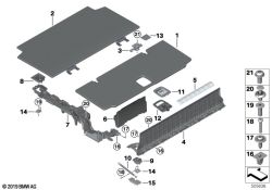 Blende Scharnier Einlegeboden schwarz