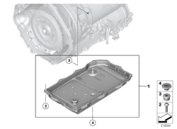 Original BMW Satz Ölwanne Ölfilter Automatikgetriebe Value Parts (24118743438)